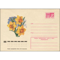 Художественный маркированный конверт СССР N 10512 (05.05.1975) Нарциссы