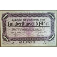 Германия 100000 марок 1923 г Вальд (Wald) XF