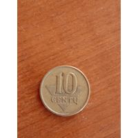 2007 Литва 10 центов