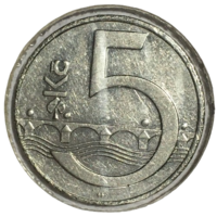 Чехия 5 крон, 1993 (холдер)