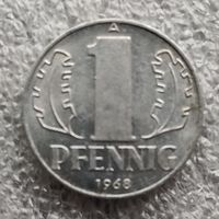 Германия - ГДР 1 пфенниг  1968 г.