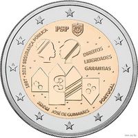 2 евро 2017 Португалия 150 лет полиции общественной безопасности UNC из ролла