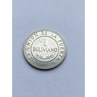 1 боливиано 2012 г., Боливия