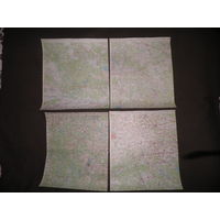 Карты (39х34 см) Давид-Городок,Бешенковичи,Лепель,Бара новичи.70-е г.С рубля.