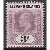 14.BrK. Великобритания. Колонии. Подветренные острова. Эдуард VII. Стандарт. 3P. 1905 г. Mi.#33.