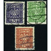 Герб Польши 1928 год серия из 3-х марок