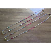 Ёлочные бусы, стеклярус, СССР, 50 – 60е гг. Длина 1 м