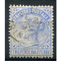 Британские колонии - Тринидад - 1883/84г. - королева Виктория, 2 1/2 P - 1 марка - гашёная [Mi 32]. #4-B5-124-A-1