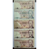 100 злотых Польши 1986, 1988 года