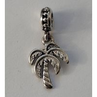 Кулон, подвеска шарм "Пальма и кокосы"