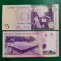 Тонга 5 паанга 2012 год UNC