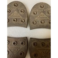 2 комплекта древних импортных  каблуков или даже набойкек  на каблук одним лотом. Разные размеры. Цена за 1 набор.