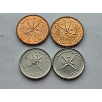 Сборный лот 5 и 25 байз Оман. Лот состоит из 4-х монет. Монеты не чищены. 45317