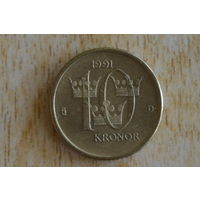 Швеция 10 крон 1991