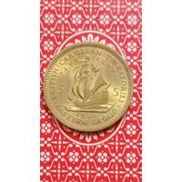 Восточные Карибы 5 центов 1955 парусник