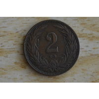 Венгрия 2 филлера 1909 с 1 руб