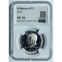 50 центов 1972 Кеннеди серебро США pf 70