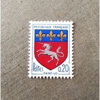 Марка Франция 1966 год Герб города Сент-Ло