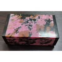 Винтажная шкатулка из натурального камня ,  размеры высота 3.5 ширина 9.5 вес 295 грамм .