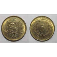 Финляндия - 5 марок 1946 aUNC