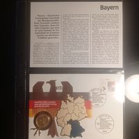 Коллекционный нумизматико-филателистический набор  Германии, посвящённый гербу федеральной земли Байрен