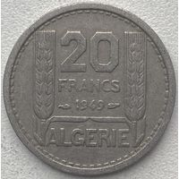 Алжир 20 франков 1949 г.