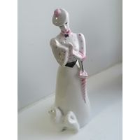 Статуэтка Дама с собачкой Дулево