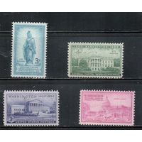 США-1950, (Мих.607-610),  **/*    , 150-лет г. Вашингтону (полная серия)