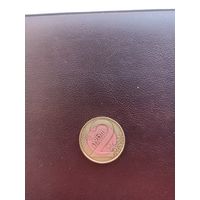 Республика Беларусь 2 рубля 2009 год) брак, внутренние кольцо ,медь не покрыта никелем