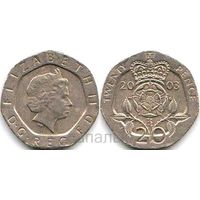 Великобритания 20 пенсов 2003