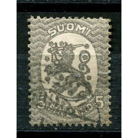 Финляндия - 1917/1930 - Герб 5P - [Mi.69A] - 1 марка. Гашеная.  (Лот 17JF)-TG2P16
