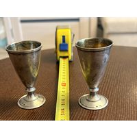 Серебряные рюмки . 916 проба . Общий вес 67.4 грамма .