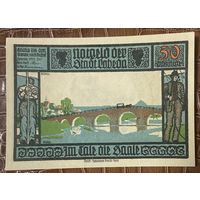 Нотгельд 50 пфеннигов 1921 год. Лобеда. Веймарская республика