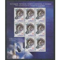 Беларусь 2011 #869. Лист 50-летие первого полета человека в космос (8H)