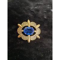 Брошь СССР синий леденец.