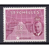 97.BrKSe. Великобритания. Колонии. Сейшельские острова. Георг VI. Местные мотивы. 18C. 1952 г. Mi.#158.*