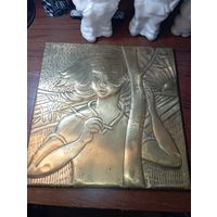 Чеканка из СССР . Медная 27/26 см . Распродажа предметов искусства