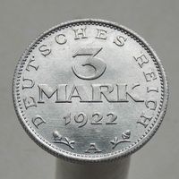 Германия  3 марки  1922 А 3-я годовщина Веймарской конституции