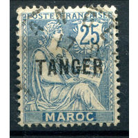Французские колонии - Марокко, Танжер - 1918/24г. - аллегория, 25 с - 1 марка - гашёная [Mi 8]. #4-W1-121-A-1