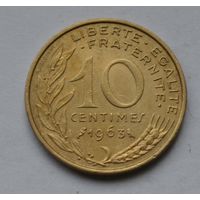 Франция, 10 сантимов 1963 г.