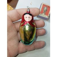 Игрушка на ёлку , Матрёшка  , винтаж , стекло , СССР . С 10 рублей