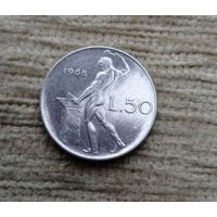 Werty71 Италия 50 лир 1968 Кузнец