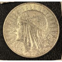 10 злотых 1932 Ядвига Полония очень красивая Яркая