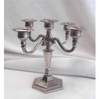 Подсвечник Канделябр на пять свечей Серебрение