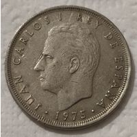 Испания 25 песет, 1975 (80 внутри звезды) (14-13-12)