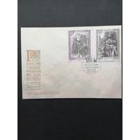 Польша 1986 КПД с полной серией марок "Хроники правителей Польши на картинах" (спецгашение) Mi.3066-3067 каталог 1.70 евро