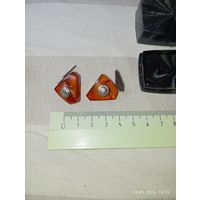 Запонки янтарь СССР винтаж