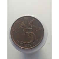 5 центов Нидерланды 1980 год  лот 43