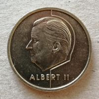 Бельгия 5 франков, 1994 г., Надпись на французском - 'BELGIQUE',  KM# 189 ю