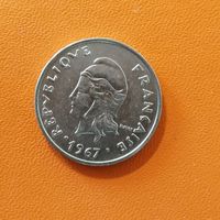 Новая Каледония 20 франков, 1967 г, KM# 6